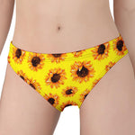 Yellow Sunflower Pattern Print Women's Panties