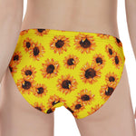 Yellow Sunflower Pattern Print Women's Panties