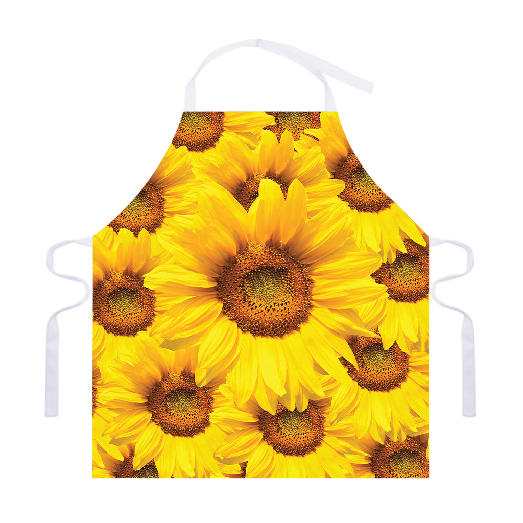 Yellow Sunflower Print Adjustable Apron