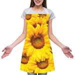 Yellow Sunflower Print Adjustable Apron