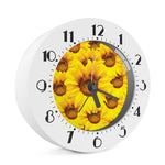 Yellow Sunflower Print Alarm Clock