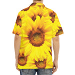 Yellow Sunflower Print Aloha Shirt