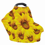 Yellow Sunflower Print Baby Seat Cover
