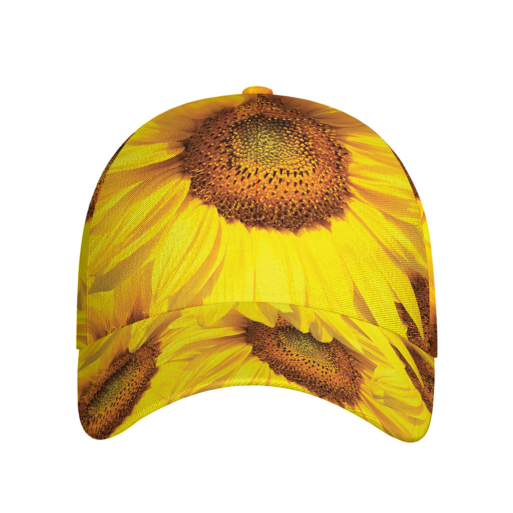 Yellow Sunflower Print Baseball Cap