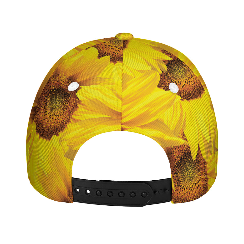 Yellow Sunflower Print Baseball Cap