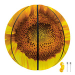 Yellow Sunflower Print Basketball