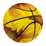 Yellow Sunflower Print Basketball