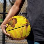 Yellow Sunflower Print Basketball