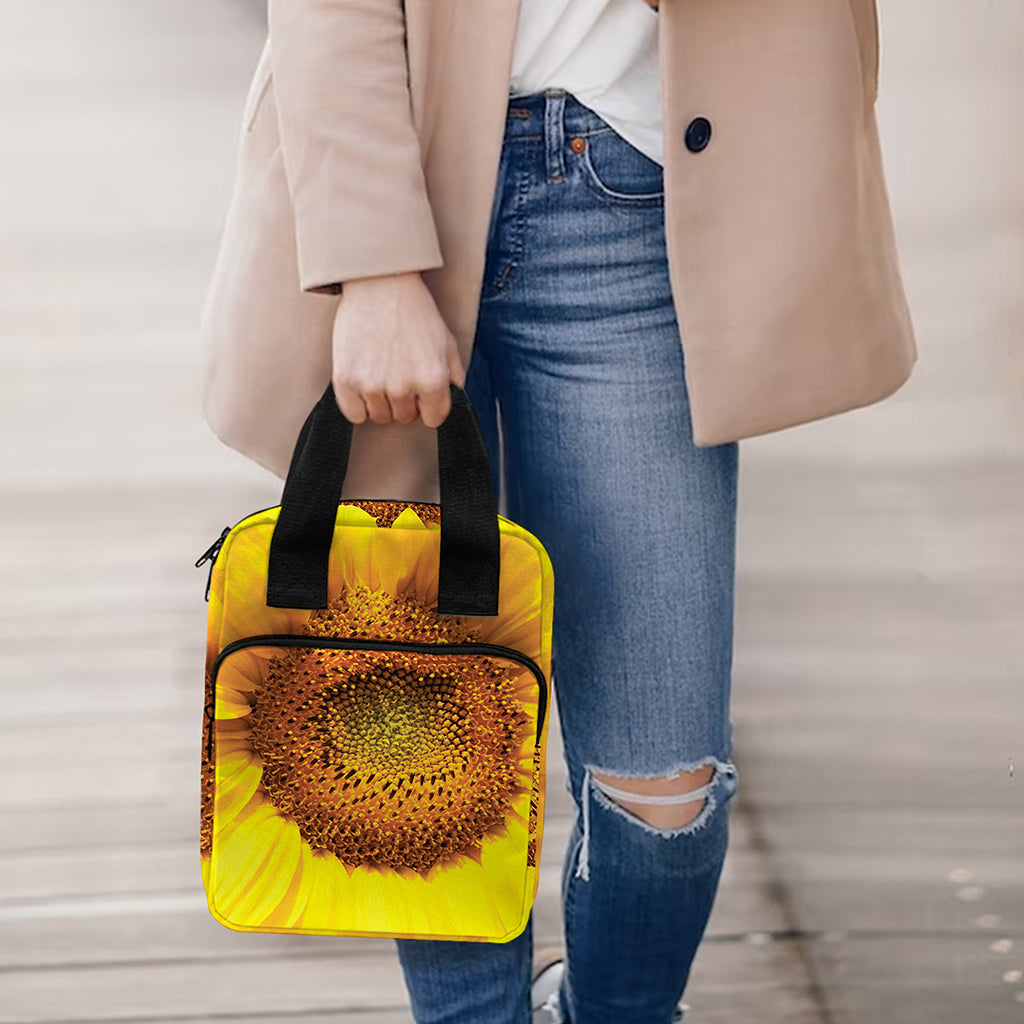 Yellow Sunflower Print Bible Tote Bag