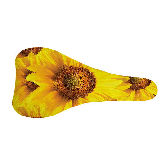 Yellow Sunflower Print Bicycle Seat Cover