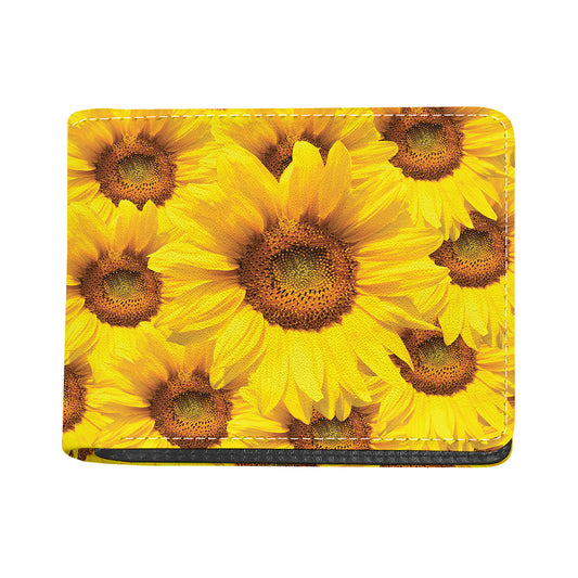 Yellow Sunflower Print Bifold Wallet