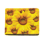 Yellow Sunflower Print Bifold Wallet