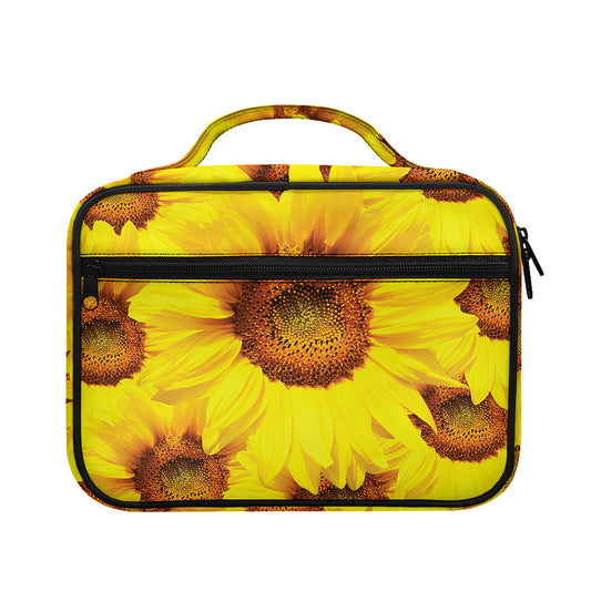 Yellow Sunflower Print Briefcase Bible Bag