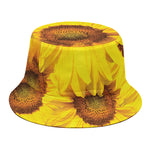 Yellow Sunflower Print Bucket Hat