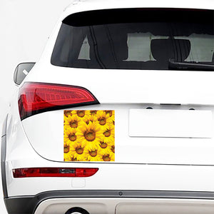 Yellow Sunflower Print Car Sticker