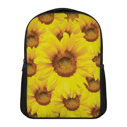 Yellow Sunflower Print Casual Backpack