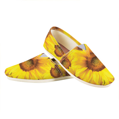 Yellow Sunflower Print Casual Shoes
