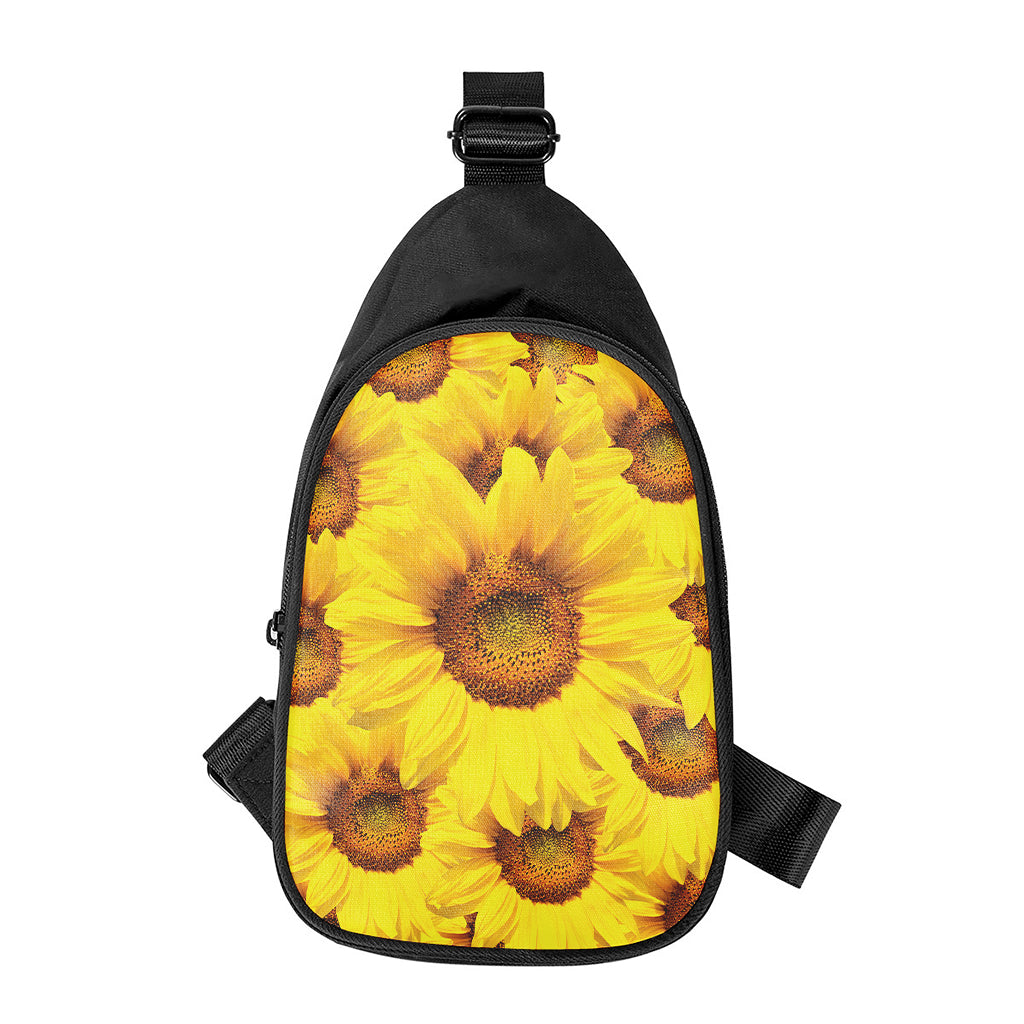 Yellow Sunflower Print Chest Bag