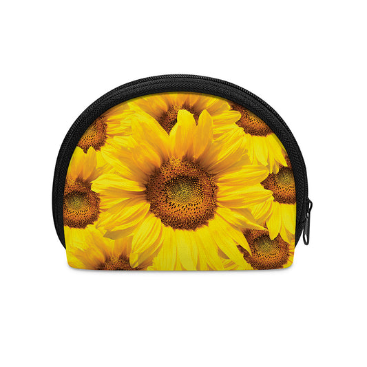 Yellow Sunflower Print Coin Purse