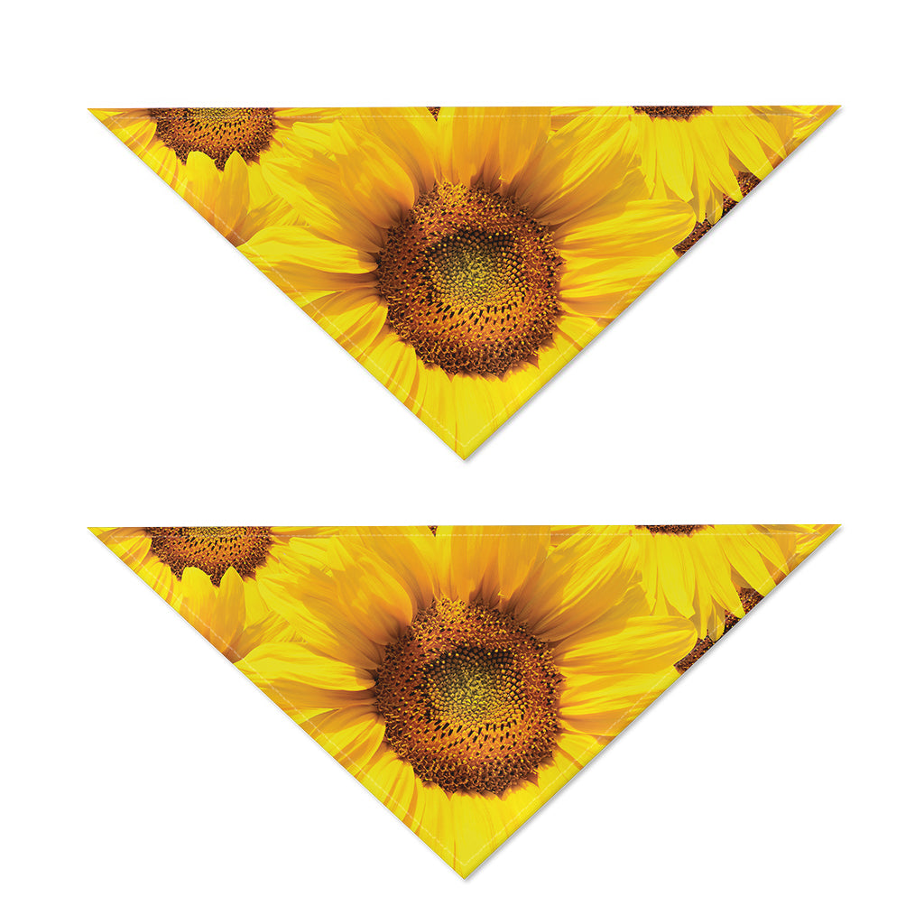 Yellow Sunflower Print Dog Bandana