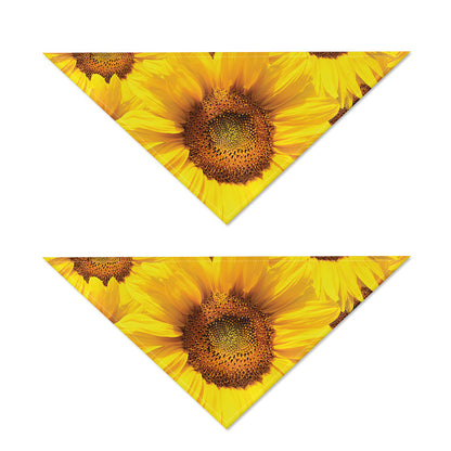 Yellow Sunflower Print Dog Bandana