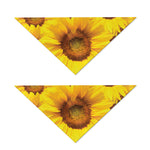 Yellow Sunflower Print Dog Bandana