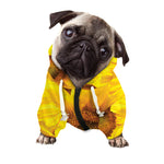 Yellow Sunflower Print Dog Zip Up Hoodie
