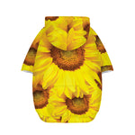 Yellow Sunflower Print Dog Zip Up Hoodie