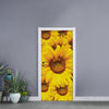 Yellow Sunflower Print Door Sticker
