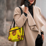 Yellow Sunflower Print Double Strap Bible Bag