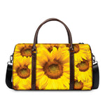 Yellow Sunflower Print Duffle Bag