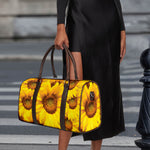 Yellow Sunflower Print Duffle Bag