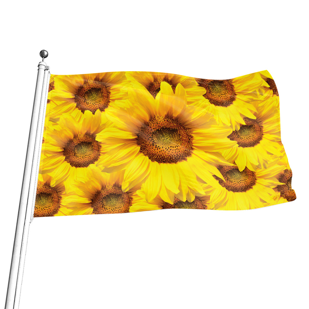 Yellow Sunflower Print Flag