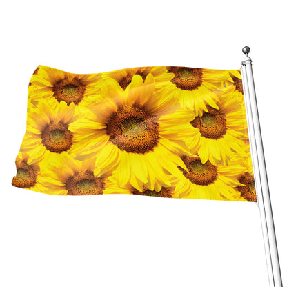 Yellow Sunflower Print Flag