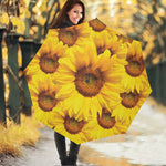 Yellow Sunflower Print Foldable Umbrella