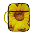 Yellow Sunflower Print Front Pocket Bible Bag