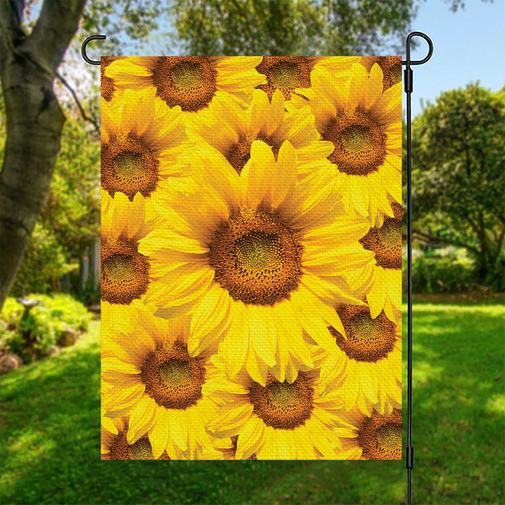 Yellow Sunflower Print Garden Flag