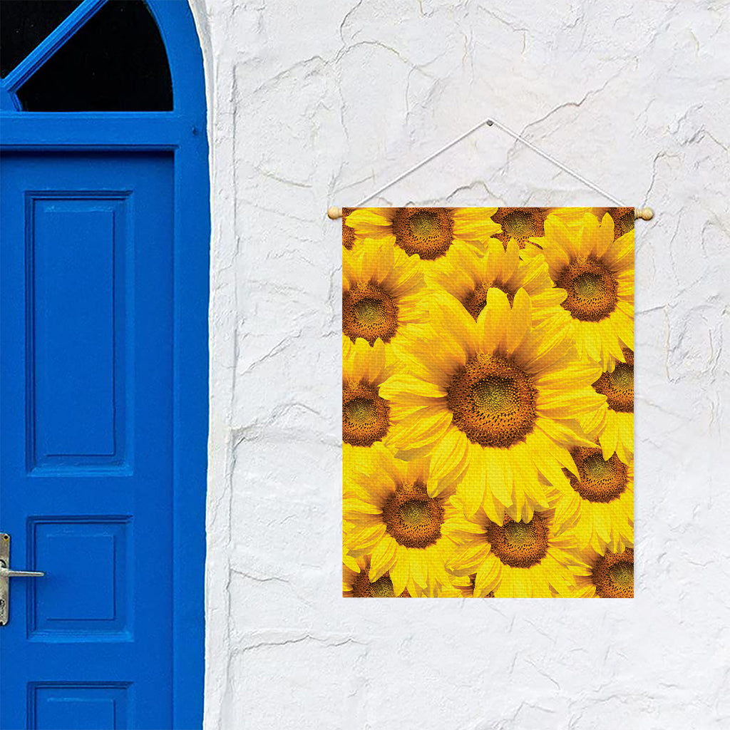 Yellow Sunflower Print Garden Flag