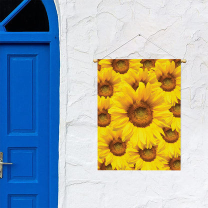 Yellow Sunflower Print Garden Flag