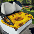 Yellow Sunflower Print Golf Cart Seat Cover