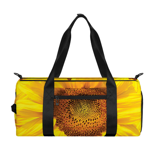 Yellow Sunflower Print Gym Bag