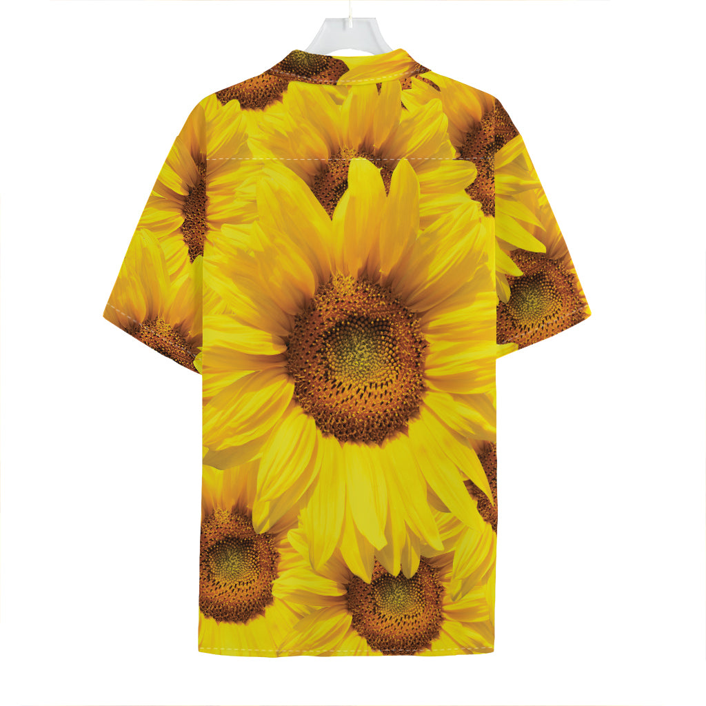 Yellow Sunflower Print Hawaiian Shirt