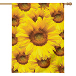 Yellow Sunflower Print House Flag