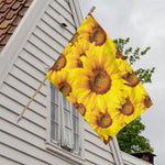Yellow Sunflower Print House Flag