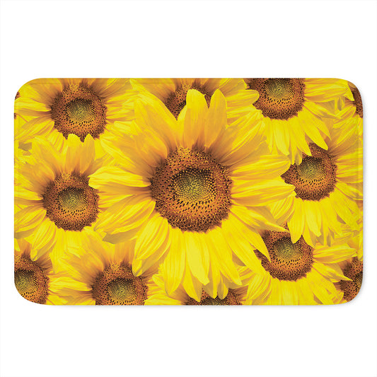 Yellow Sunflower Print Indoor Door Mat