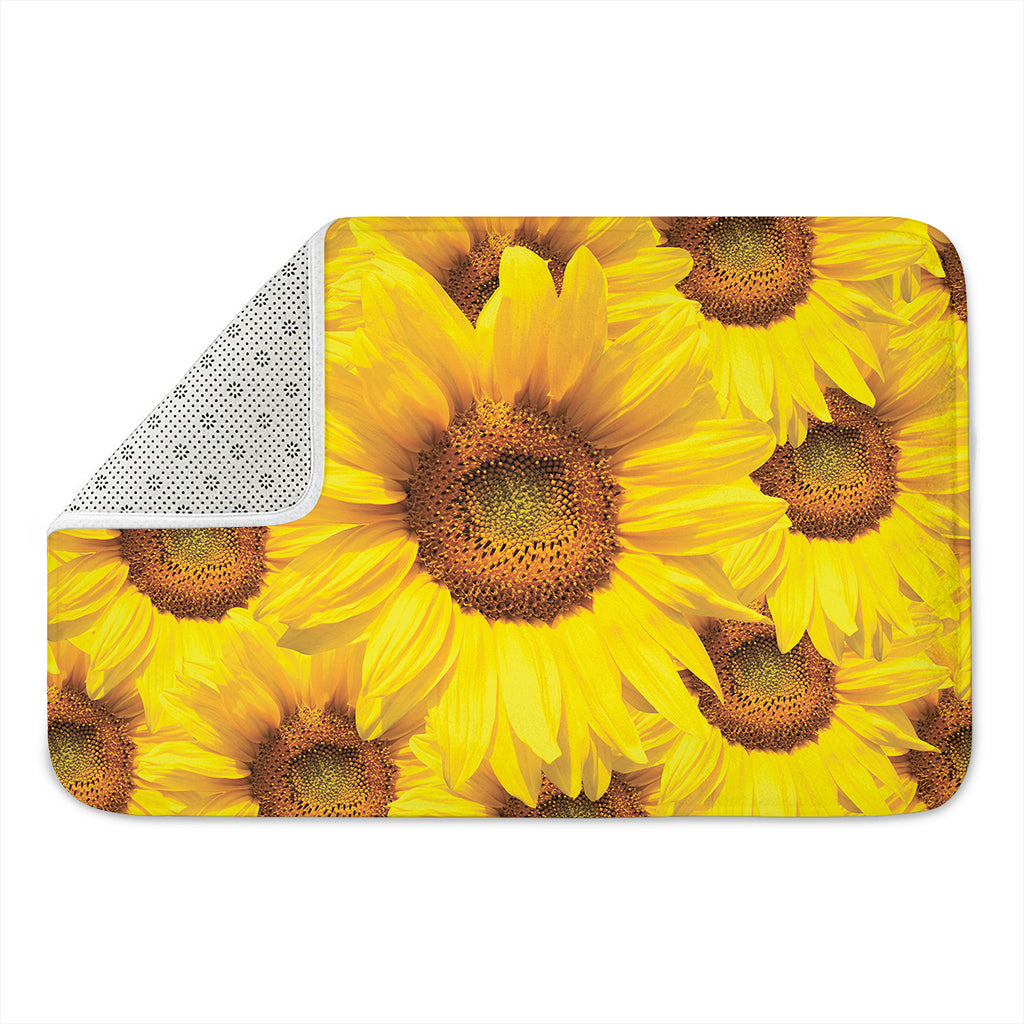 Yellow Sunflower Print Indoor Door Mat