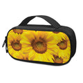 Yellow Sunflower Print Portable Cooler Travel Case