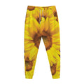 Yellow Sunflower Print Jogger Pants