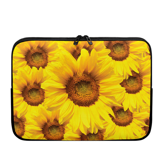 Yellow Sunflower Print Laptop Sleeve