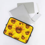 Yellow Sunflower Print Laptop Sleeve
